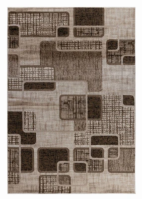 Hamilton Brown Distressed Medallion Rug