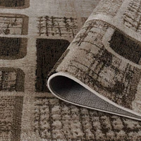 Hamilton Brown Distressed Medallion Rug