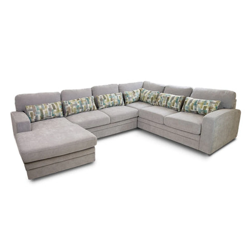 Idaho Fabric Sleeper Sectional - Large Parkway Cloud