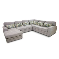 Idaho Fabric Sleeper Sectional - Large Parkway Cloud