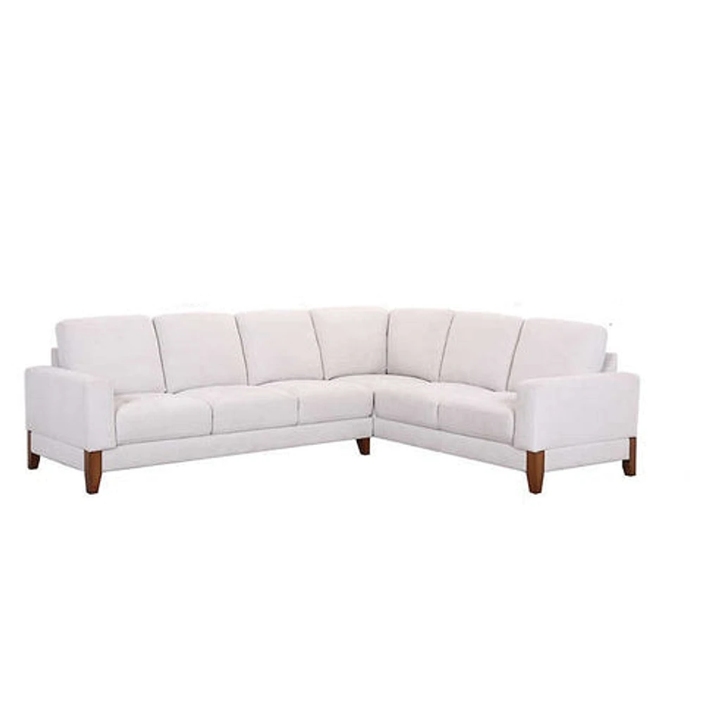 Dallas Contemporary 2-piece Sectional - Cream