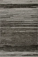 Leela Grey Modern Brushstroke Patterned Rug