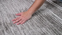 Leela Grey Modern Brushstroke Patterned Rug