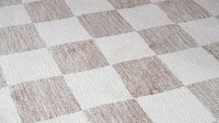 Leela Ivory Textured Wave Design Area Rug