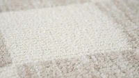 Leela Ivory Textured Wave Design Area Rug