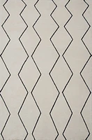 Ivory Leela Minimalist Brushstroke Area Rug