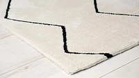 Ivory Leela Minimalist Brushstroke Area Rug