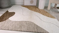 Beige Soft Texture Area Rug