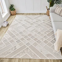 Marrakech Patterned Beige Area Rug