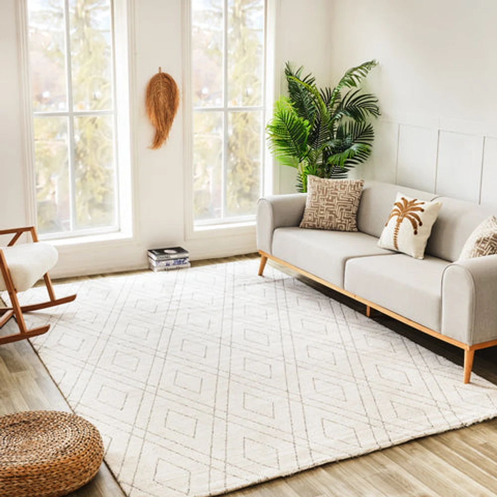 Milano Beige Modern Abstract Area Rug