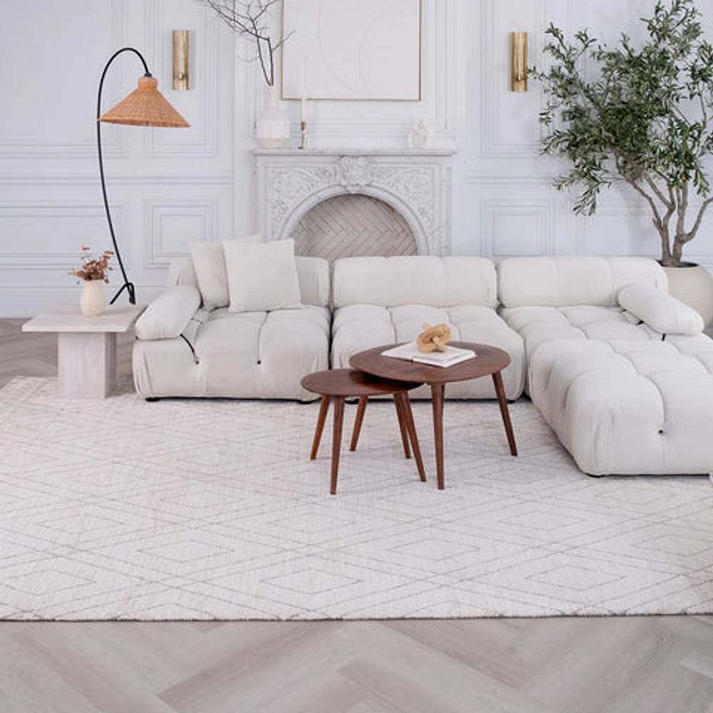 Milano Beige Modern Abstract Area Rug