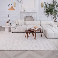 Milano Beige Modern Abstract Area Rug