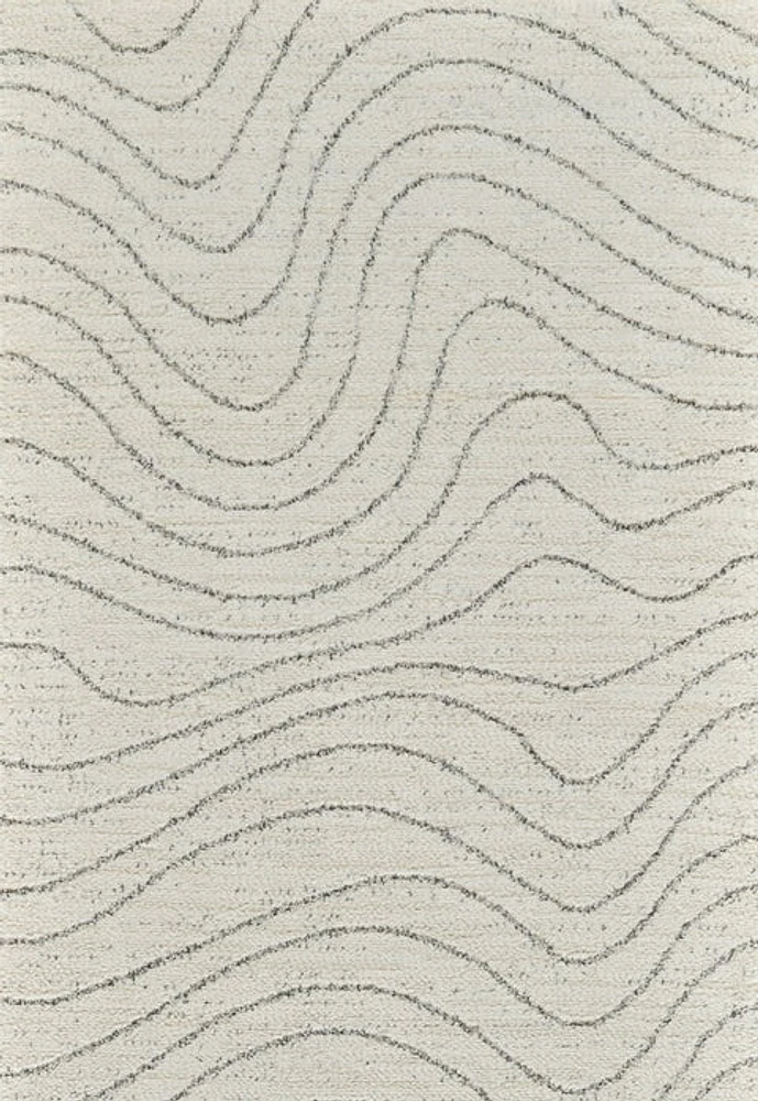 Milano Beige Wavy Line Rug – 5x8