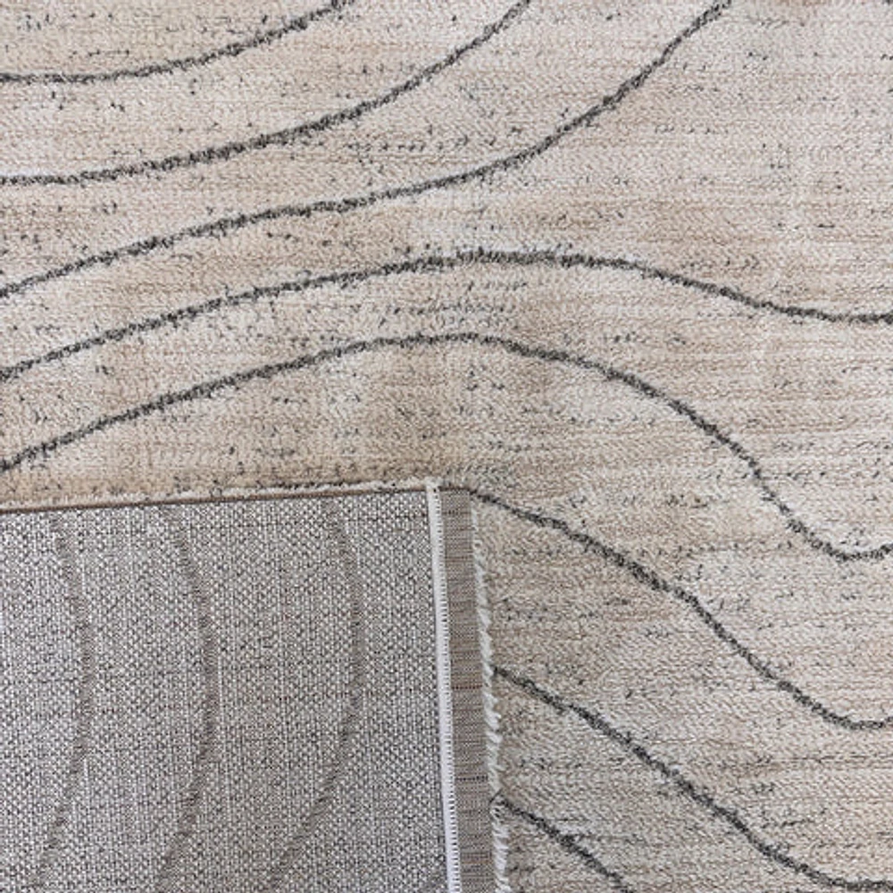 Milano Beige Contemporary Geometric Area Rug