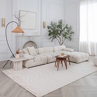 Milano Beige Contemporary Geometric Area Rug