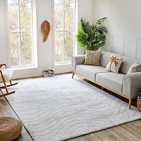 Milano Grey Contemporary Geometric Area Rug