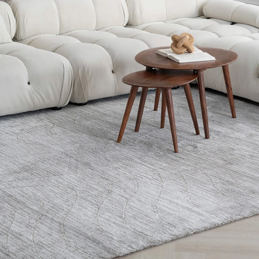 Milano Grey Contemporary Geometric Area Rug