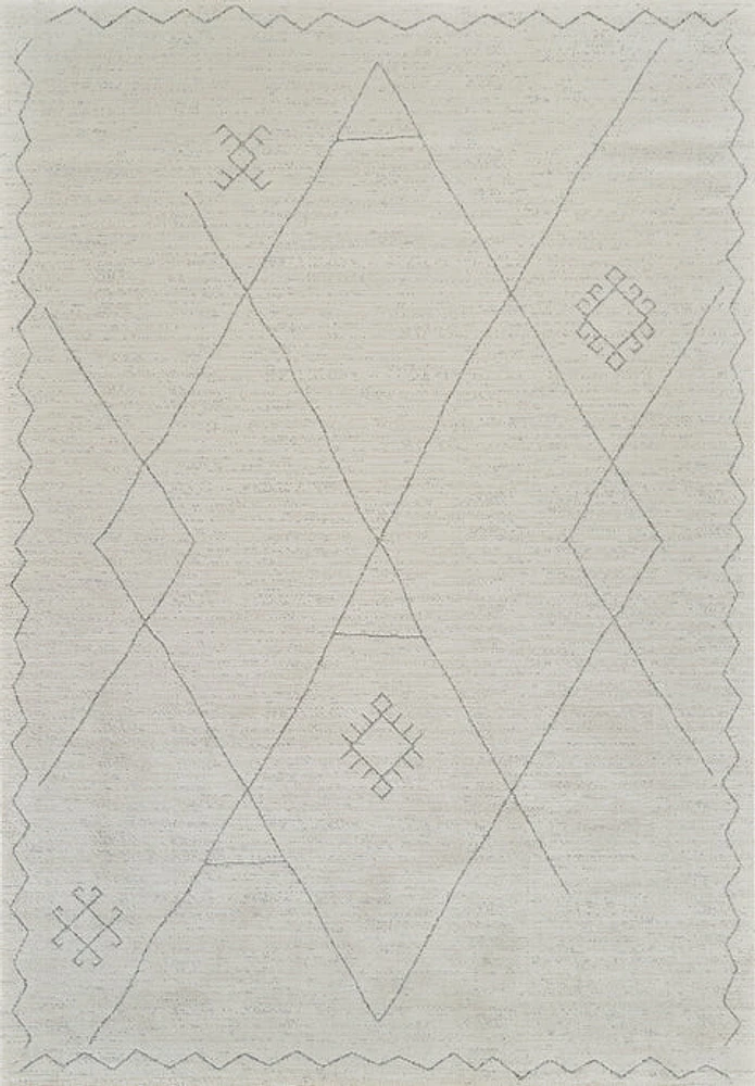 Milano Beige Modern Distressed Area Rug