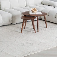Milano Beige Modern Distressed Area Rug