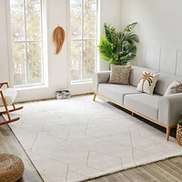 Milano Beige Faded Abstract Area Rug