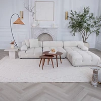 Milano Beige Faded Abstract Area Rug