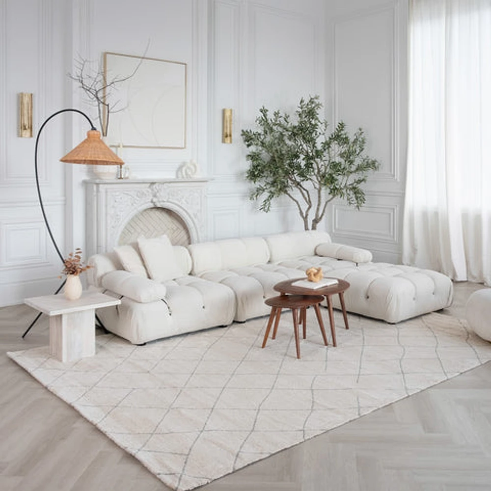 Milano Beige Modern Organic Area Rug