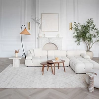 Milano Beige Modern Organic Area Rug