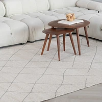 Milano Beige Modern Organic Area Rug