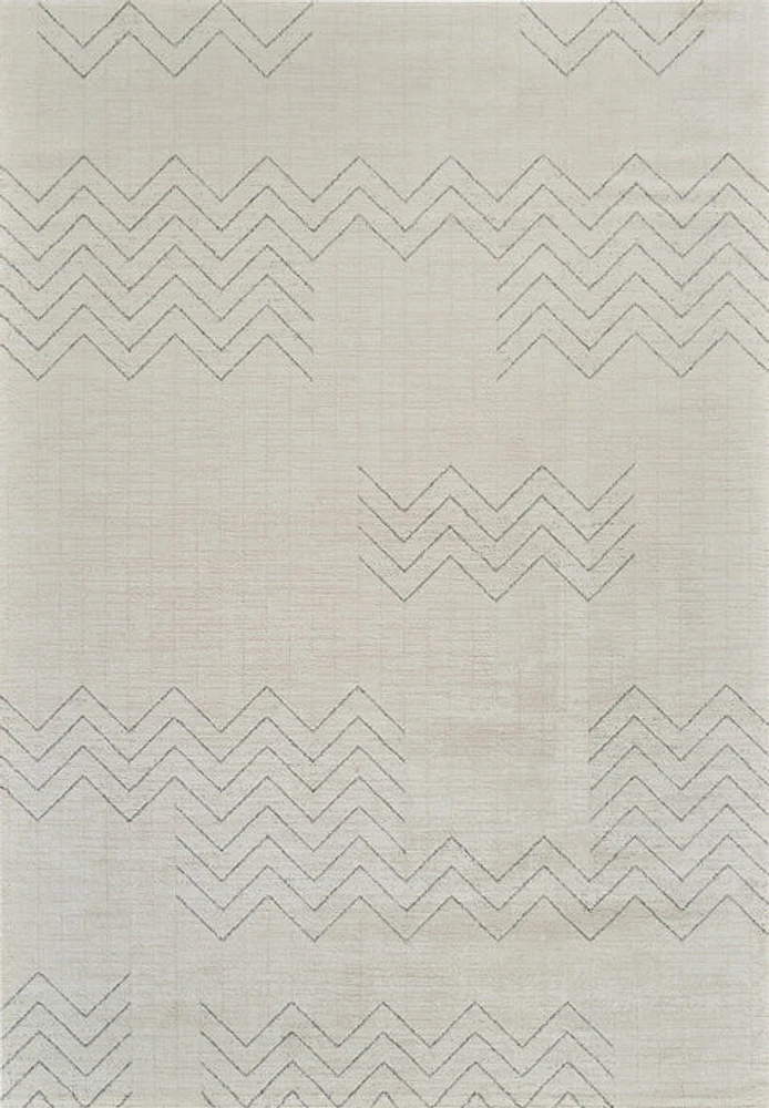 Milano Beige Modern Chevron Rug – 5x8