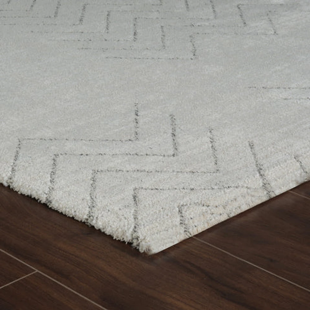 Milano Beige Modern Chevron Rug – 5x8