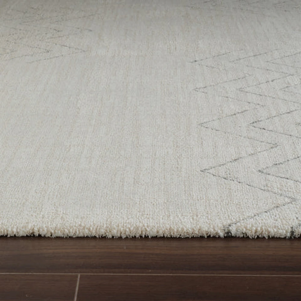 Milano Beige Modern Chevron Rug – 5x8