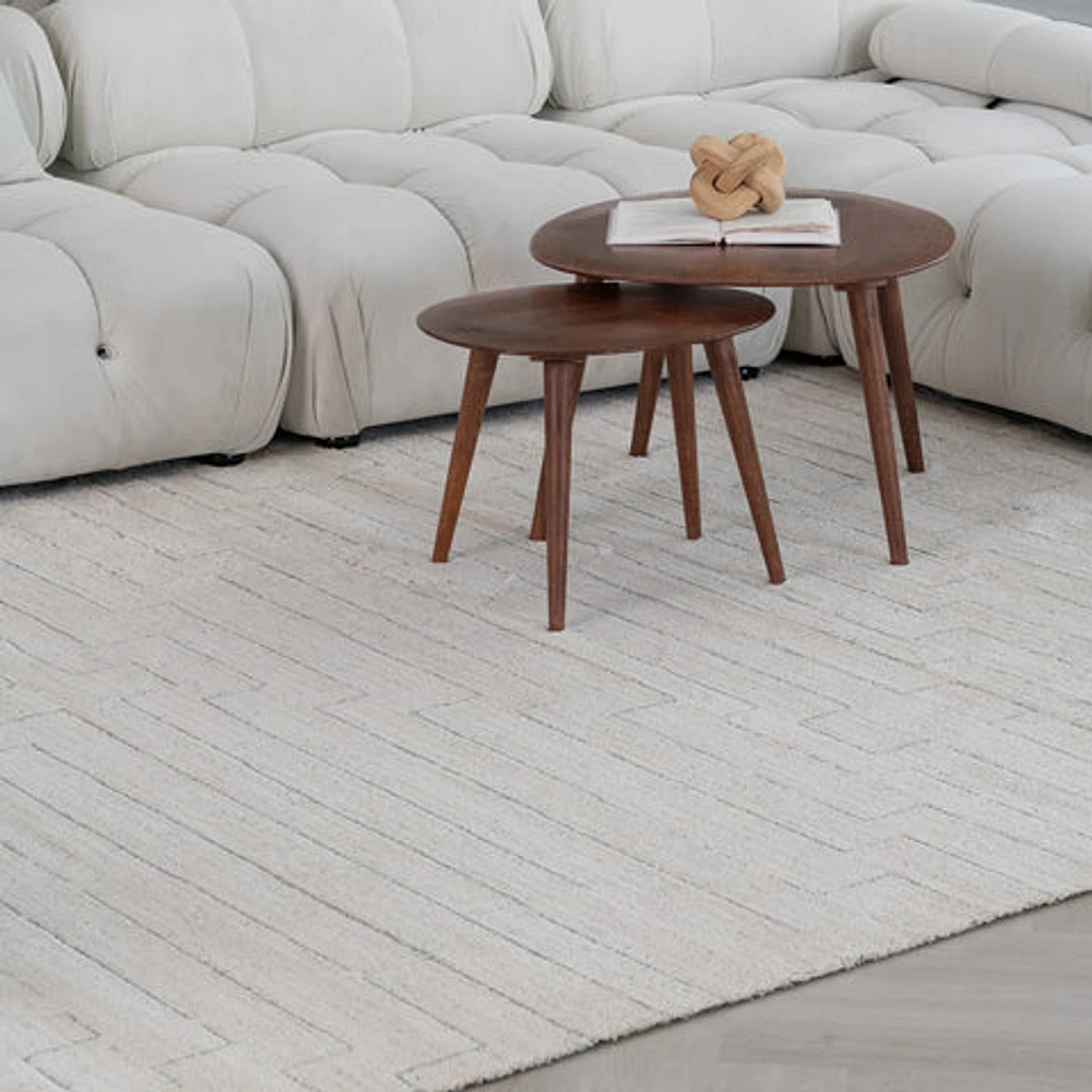 Milano Beige Traditional Floral Area Rug