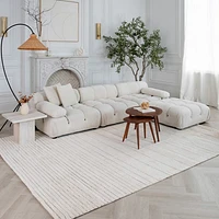 Milano Beige Traditional Bordered Area Rug