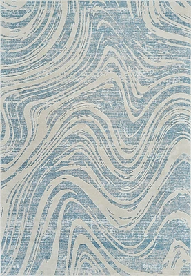 Nairobi Blue Contemporary Geometric Area Rug