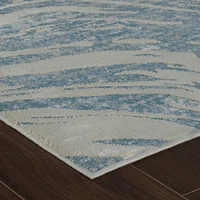 Nairobi Blue Contemporary Geometric Area Rug