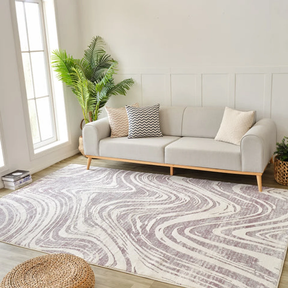 Nairobi Purple Geometric Modern Area Rug