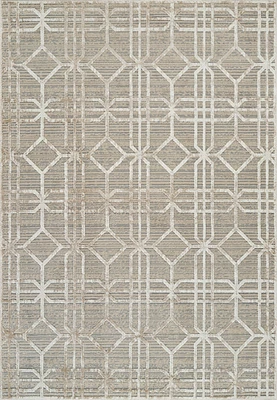 Nairobi Beige Abstract Lined Modern Rug