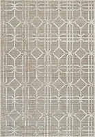 Nairobi Beige Abstract Lined Modern Rug