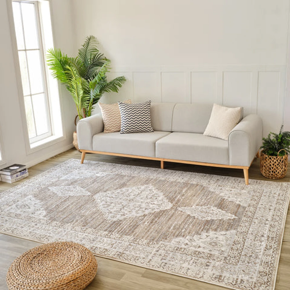Nairobi Beige Medallion Rug – 5x8