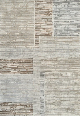 Nairobi Beige Geometric Abstract Rug – 5x8