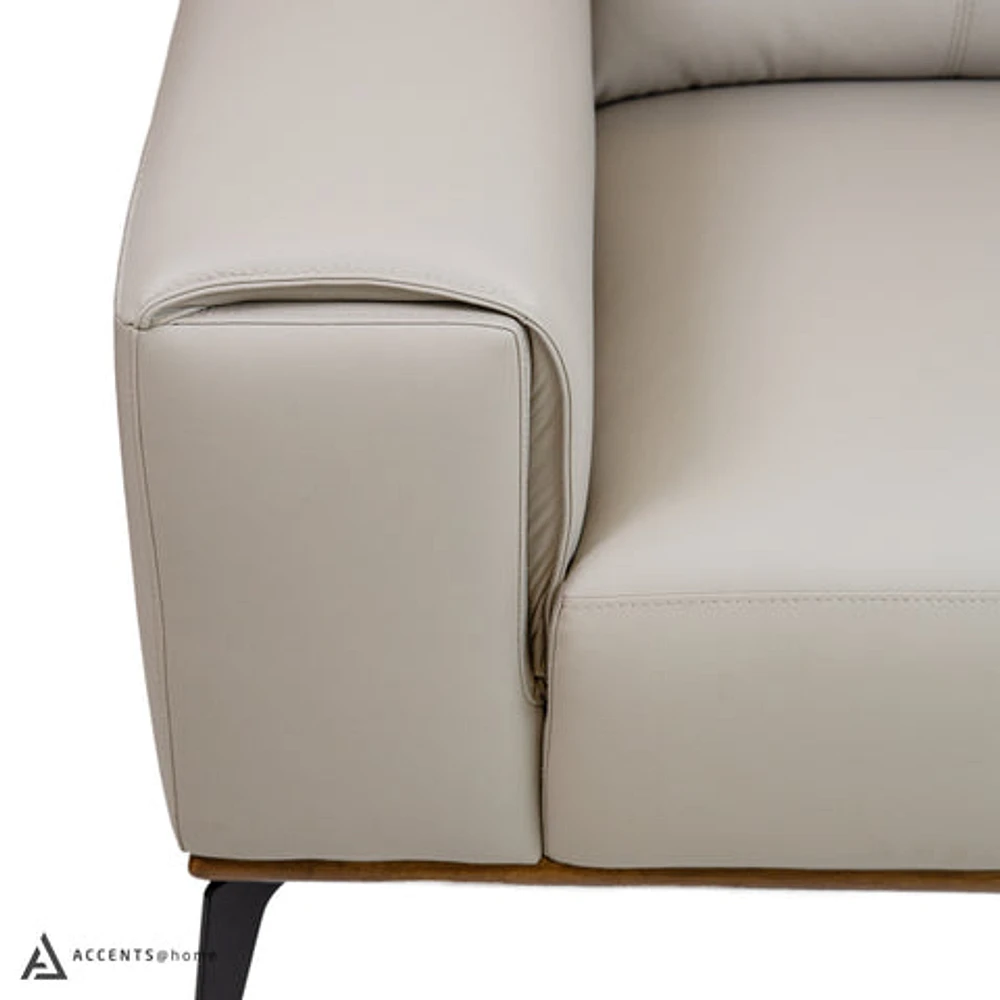 Pietro Genuine Leather Accent Chair