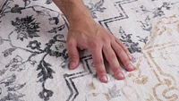Prismatic Cream Contemporary Lines Area Rug