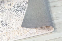 Prismatic Cream Contemporary Lines Area Rug