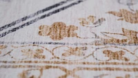 Prismatic Cream Contemporary Lines Area Rug