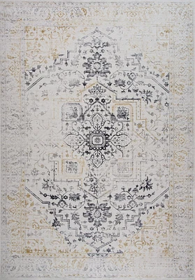 Prismatic Cream Contemporary Lines Area Rug