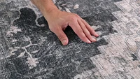 Prismatic Black Geometric Modern Area Rug