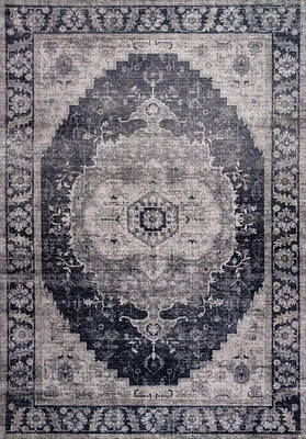 Prismatic Black Geometric Modern Area Rug