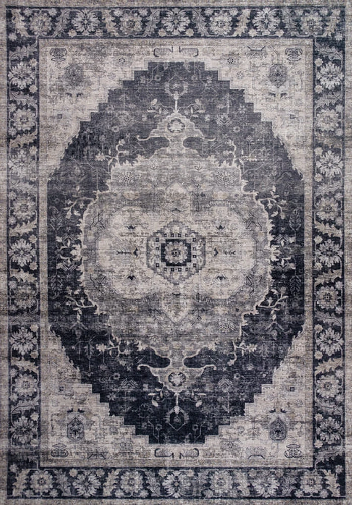 Prismatic Black Geometric Modern Area Rug