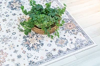 Prismatic Cream Modern Abstract Area Rug