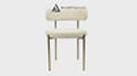 Ronda Boucle Fabric Dining Chair Brushed Brass